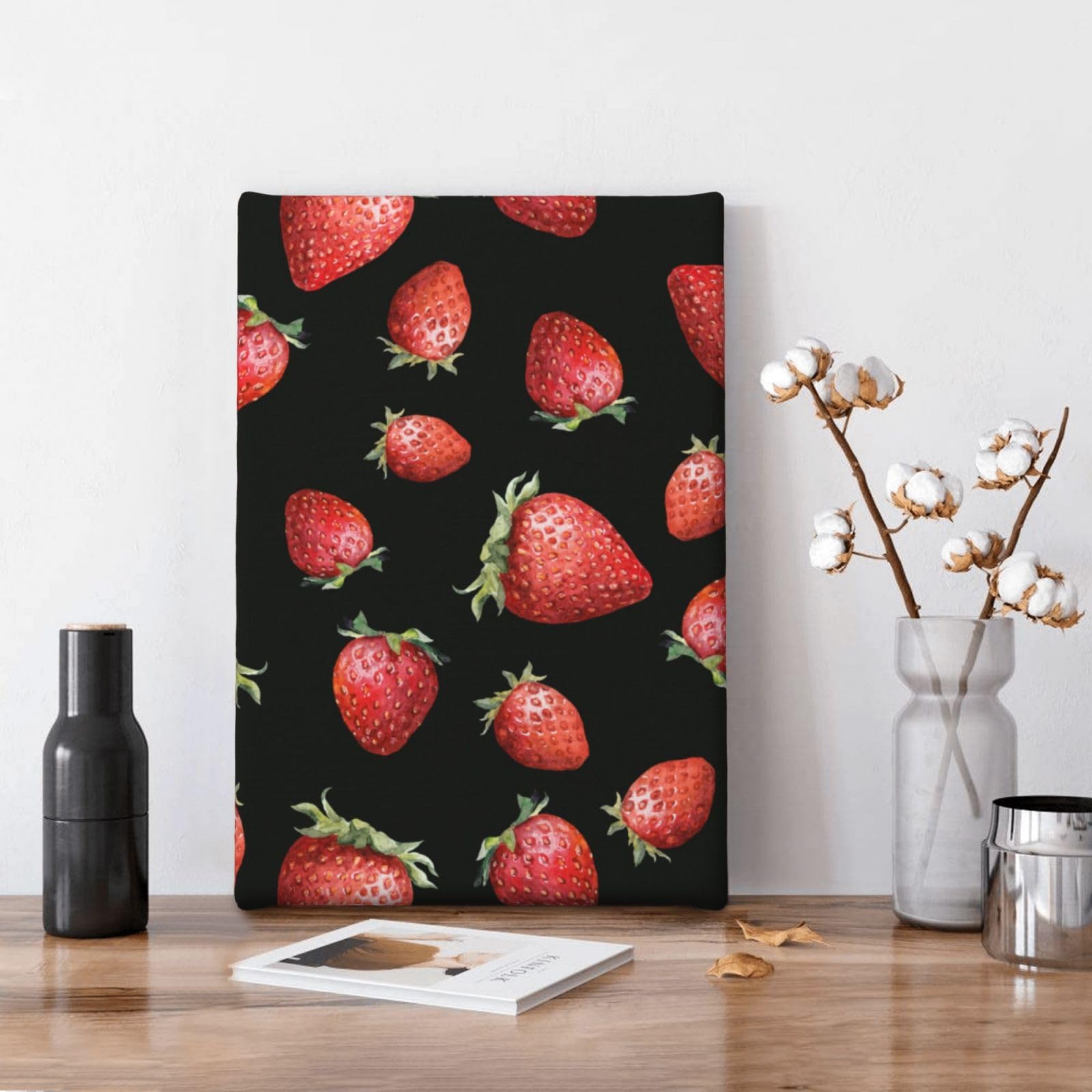 Amazon.co.jp: アートポスター フレーム 装飾画 いちご 苺 イチゴ 水彩