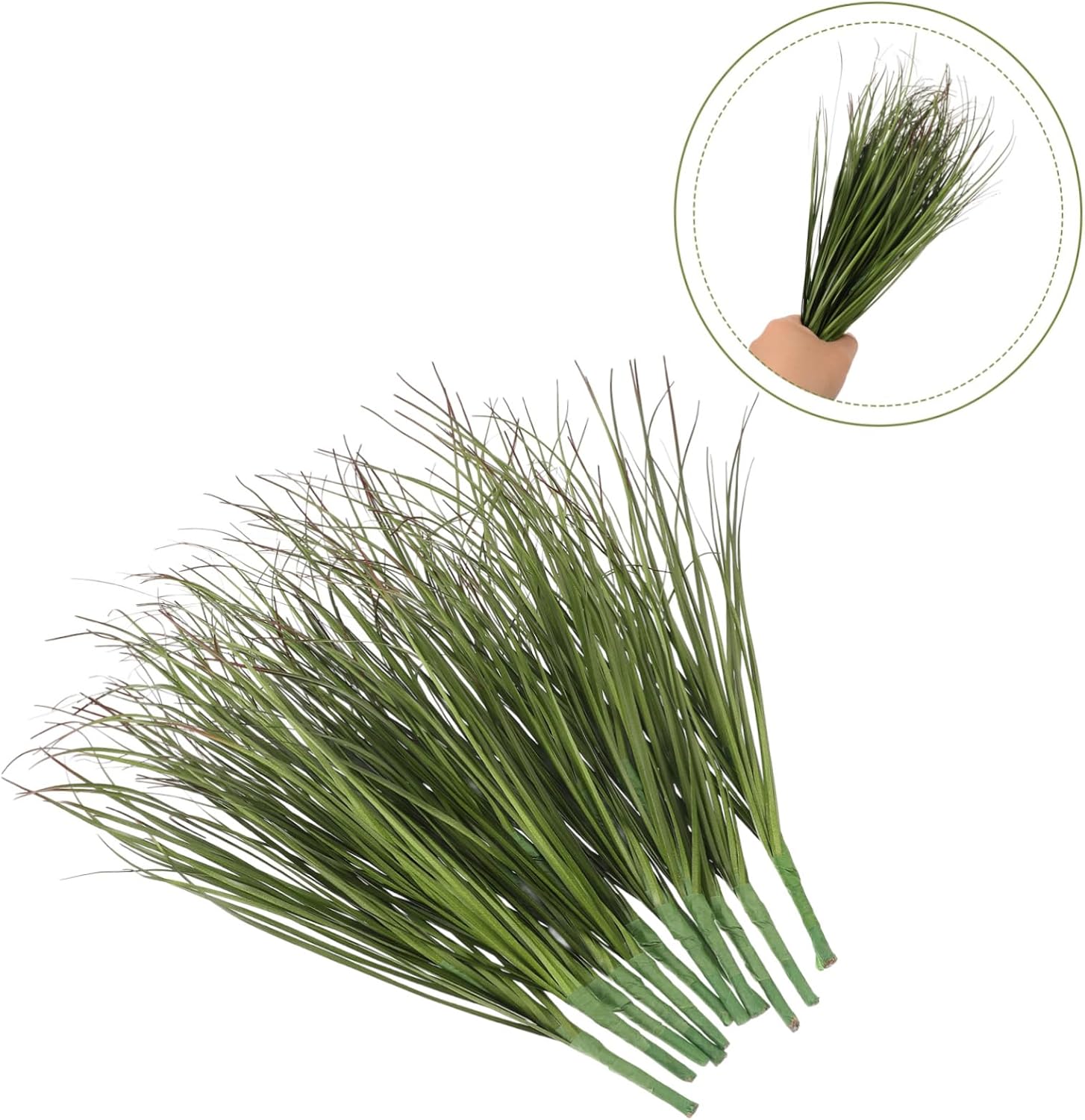 12Pcs Artificial Grass, 11.79in Fake Grass Artificial Shrub Plants, Tall Plants Greenery Stems Weed for Room Indoor Home, Patio, Vase, Restaurant Decoration - Image 9