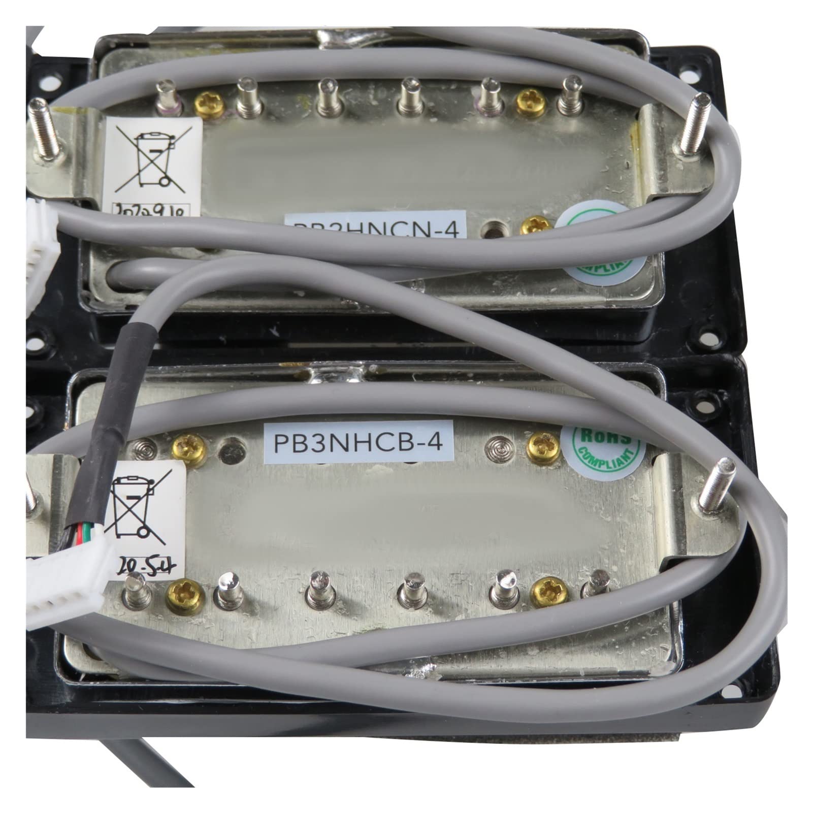 Guitarra Eléctrica Para Pickups De Cuello/Mediados/Puente Pastillas De Bobina/Humbucker Pastillas guitarra (Color : Chrome BK)