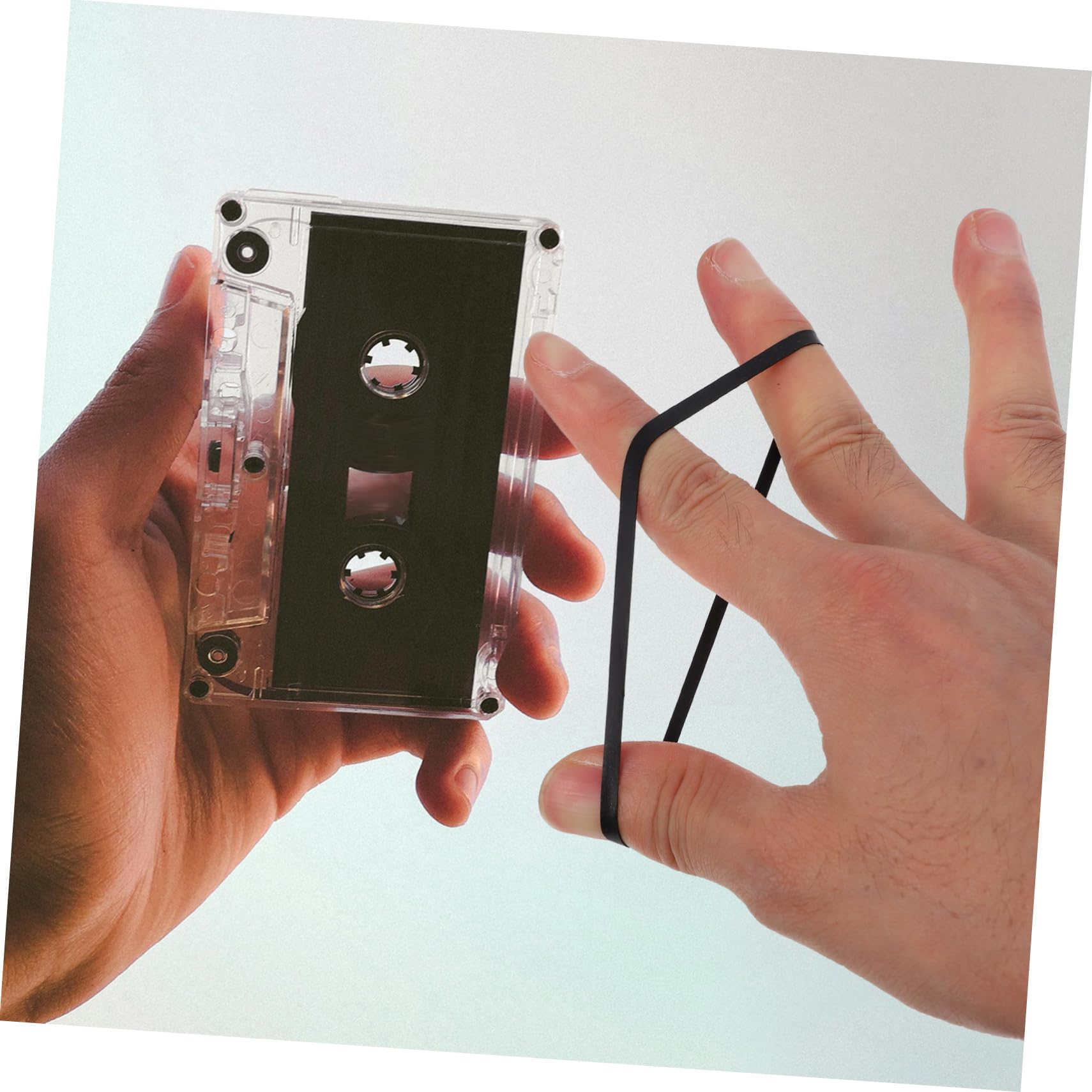 BRIGHTFUFU 50pcs Cassette Recorder Belts Universal Rubber Belt for Tape Recorders Cassette Repair Maintenance