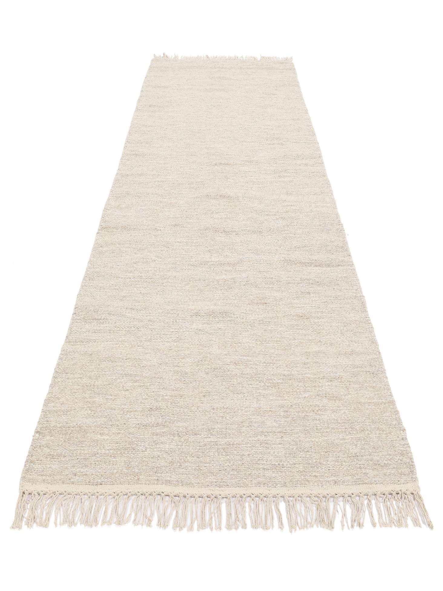 RugVista Melange Alfombra, 80 x 400 cm, Beige | Rectangular, Pelo corto, Limpieza en seco, Oeko-Tex 100, Sala de estar, Comedor, Dormitorio, Cocina, Pasillo
