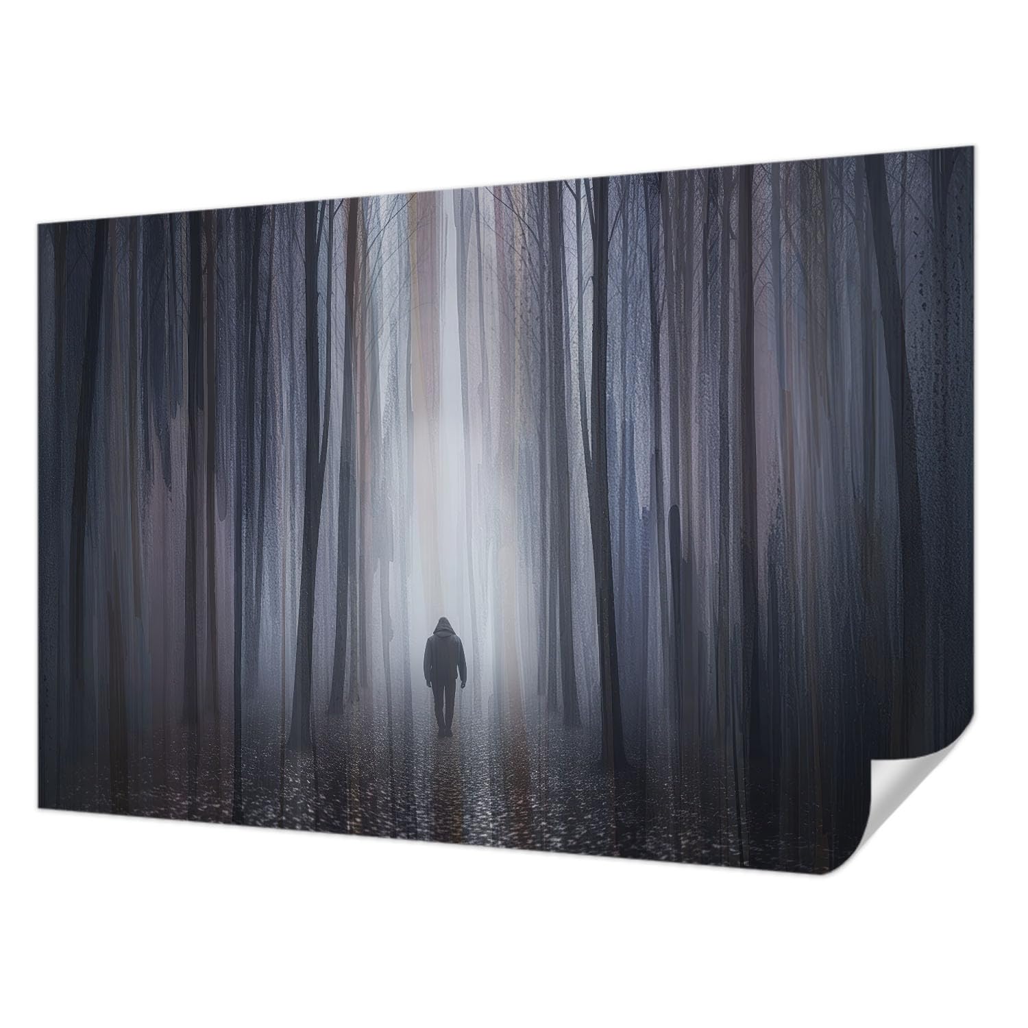 Revêtement mural autocollant 104x70 cm Tulup Le silence de la forêt pour salon