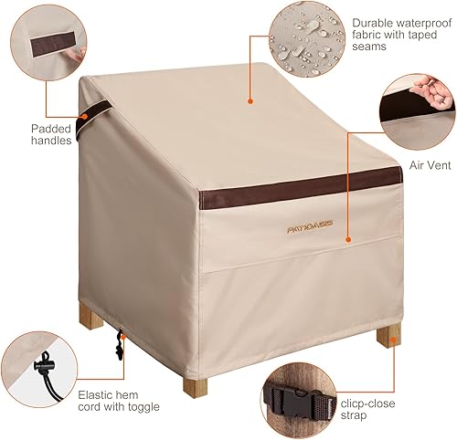 Miniatura 4 de Fundas de gran tamaño para silla reclinable de 40 pulgadas de ancho x 40 pulgadas de profundidad x 36 pulgadas de alto, paquete de 2 unidades, para