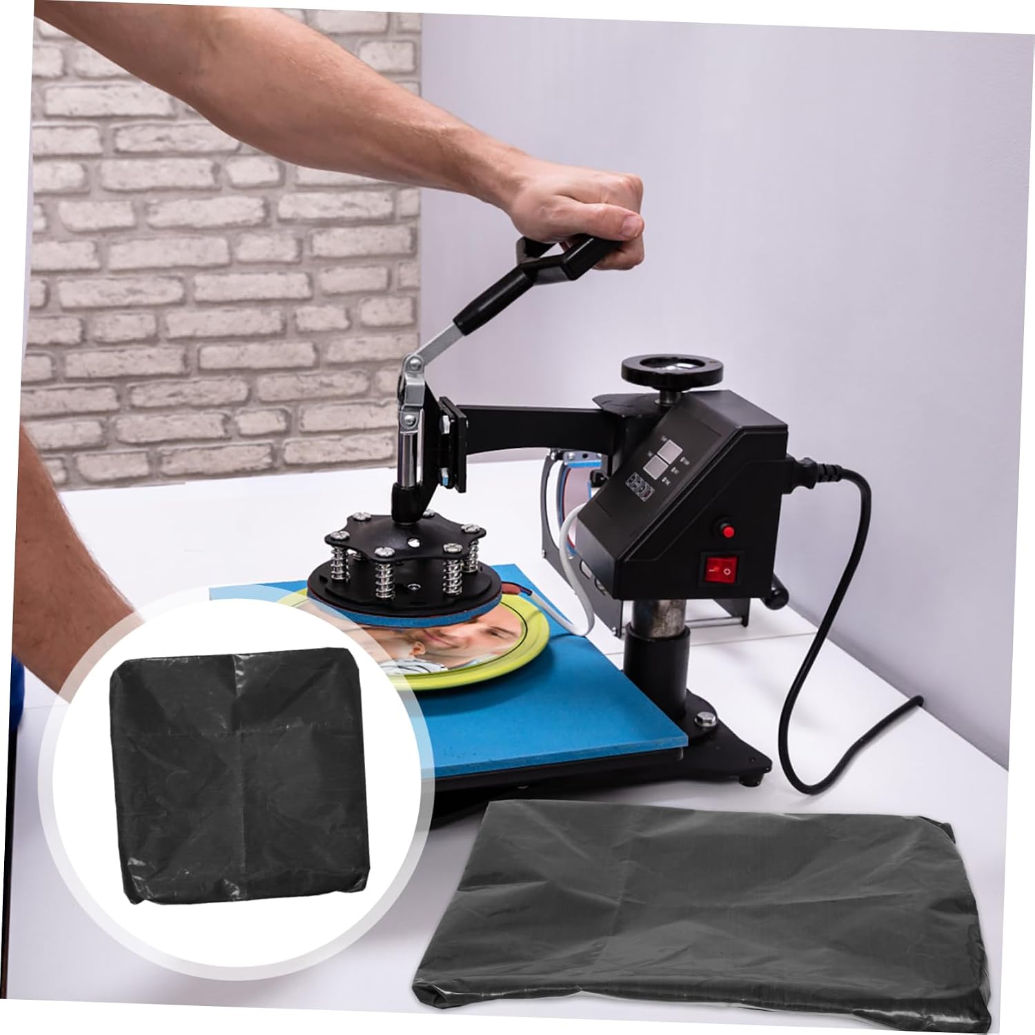 NUOBESTY 3pcs Sturdy Heat Press Machine Cover Heat Press Supply Protective Cover for Easy to Clean Non-Stick Surface