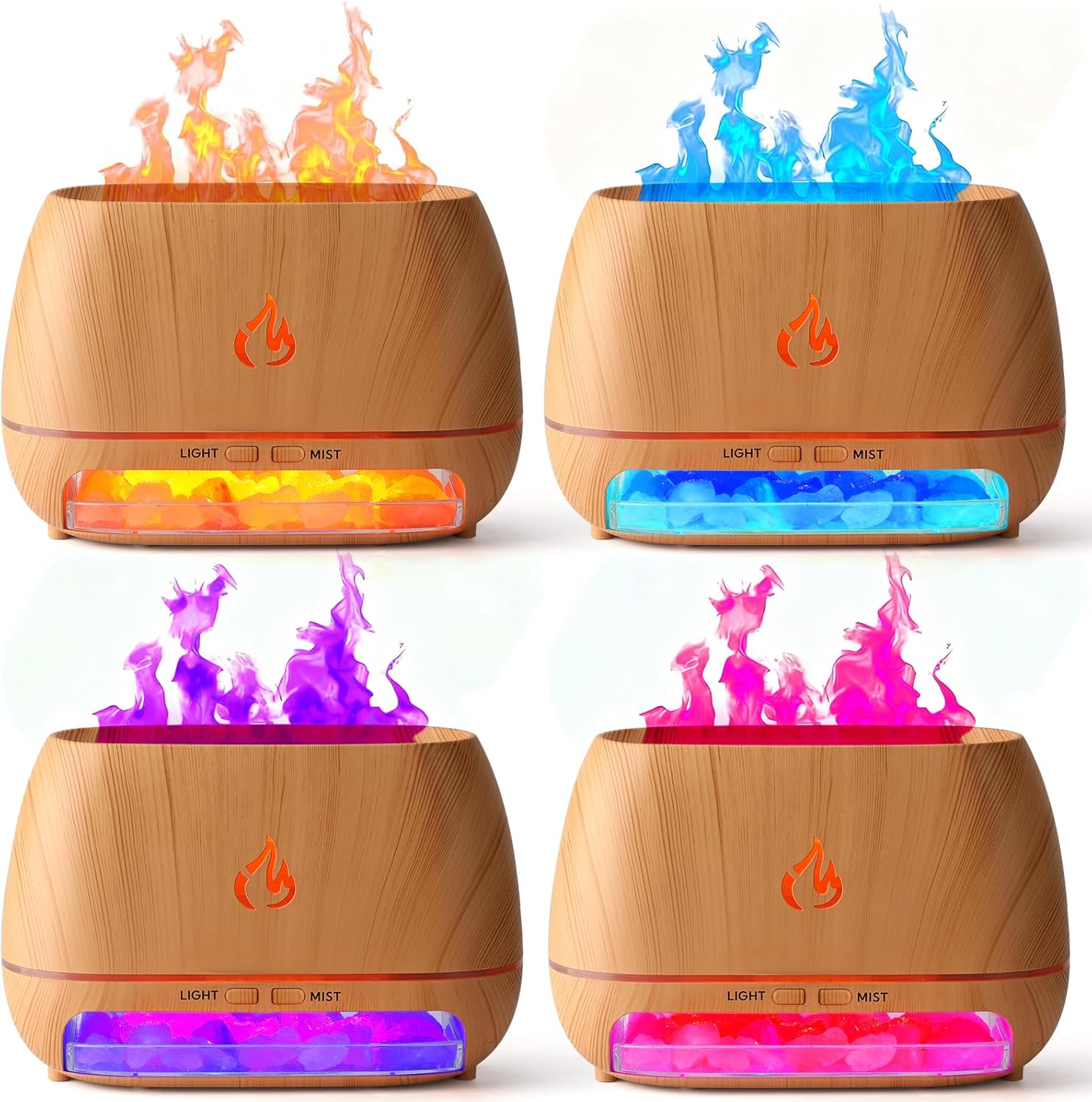 Difusor de Aromas Eléctrico VZZNN 200ml con Luz LED 7 Colores