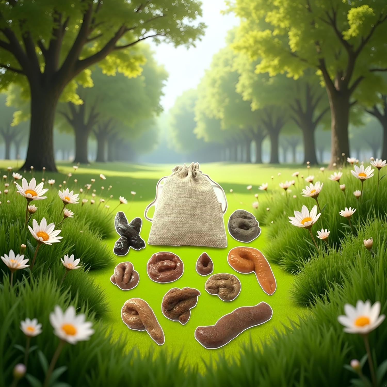 Zhhuoc 6 Pcs Randomly Fake Poop Toy Set,Fake Poop Realistic False Dog Poop Mischief Turd April Fools Day Pranks Props,Realistic Brown Props - Image 2