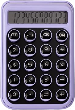 Renkli Ve Işık Enerjili Hesap Makinesi - Bl2122 (Mor)