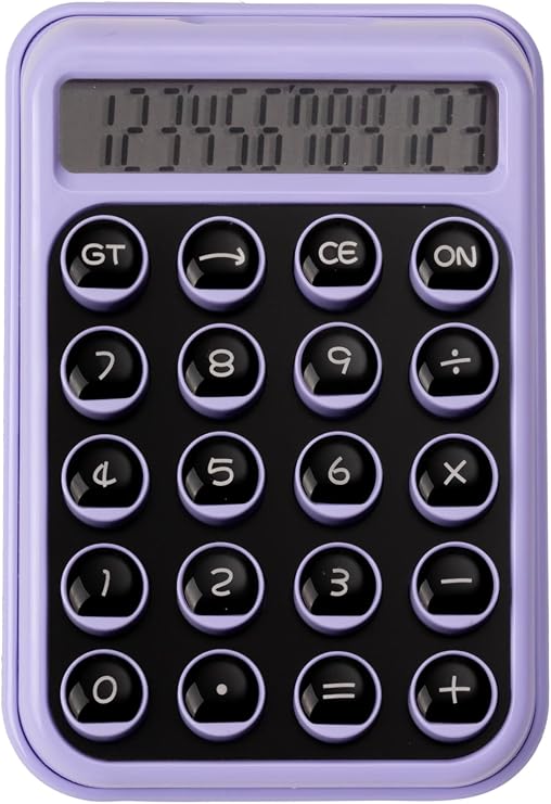 Renkli Ve Işık Enerjili Hesap Makinesi - Bl2122 (Mor)