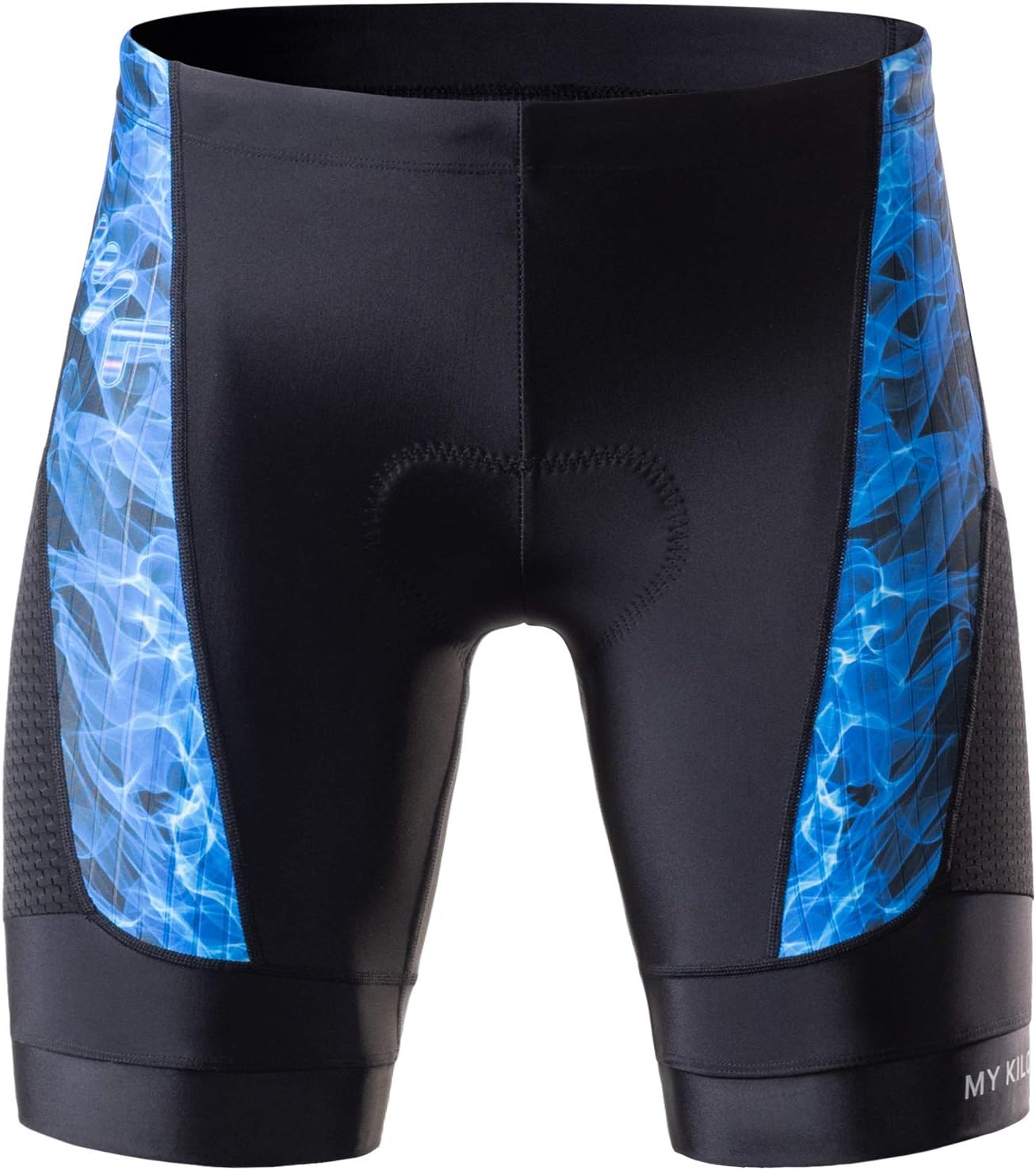 MY KILOMETRE Mens Triathlon Shorts with Adjustable Drawstring Easy Reach Leg Pockets Chamois for Long-Distance Tri Race - Image 2