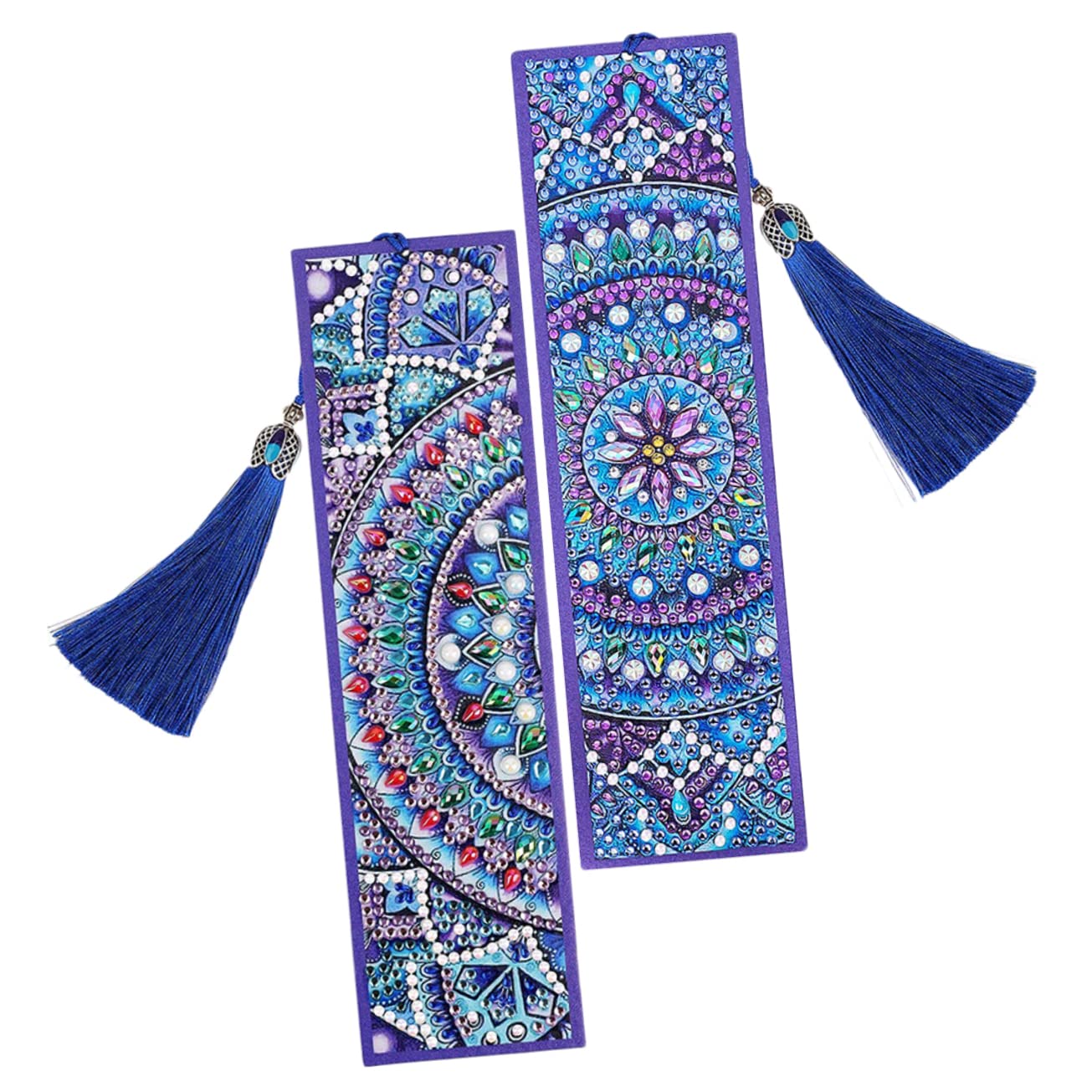 HOMSFOU 2 Set Segnalibri Artigianali Con Strass Diy Kit Decorativo Per Creatori Segnalibri Mandala Facile Personalizzare Per Amanti Della E Accessori 2 Pezzi*2