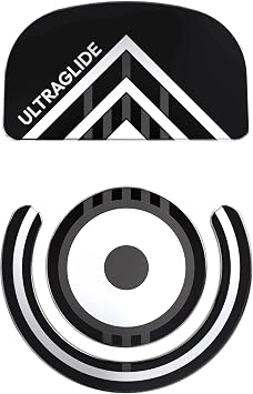 PWNAGE Ultraglide Glass Skates Feet for G Pro X Superlight GPX, Ultra-Smooth and Durable, 3M Adhesive, fit for Gaming Mouse Black and White