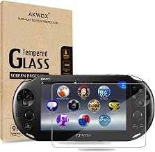 (Pack of 2) Screen Protector for PS Vita 2000, Akwox Premium HD Clear 9H Tempered Glass Screen Protective Film for Sony Playstation Vita PSV 2000-Max Clarity and Touch Accuracy Film