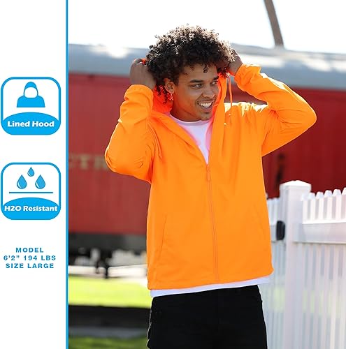 Miniatura 5 de Global Blank - Chaqueta cortavientos ligera para hombre resistente al agua.