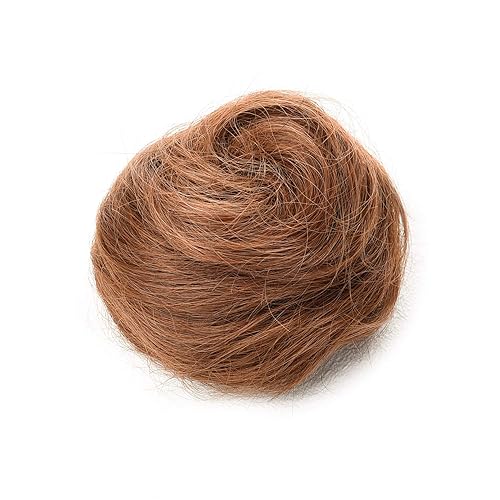 Miniatura 6 de Peluca de cabello sintético largo ondulado marrón con trenzas para mujer, pelucas de cosplay (marrón claro)