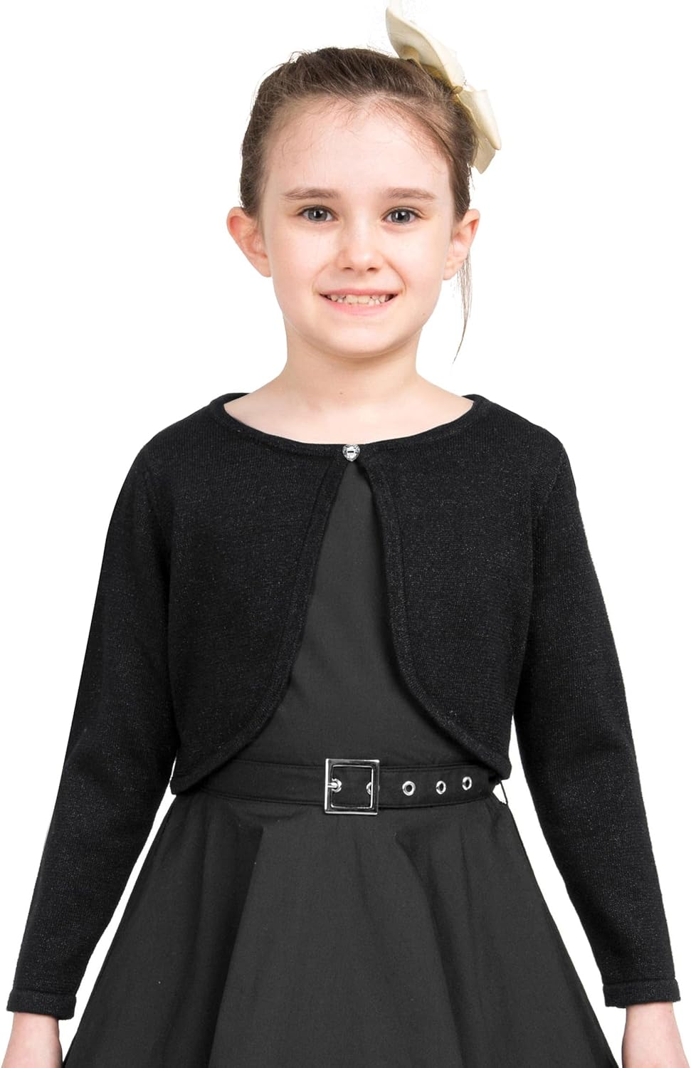 BlackButterfly Kids Long Sleeve Sparkle Cardigan Childrens Girls Shrug - Image 2