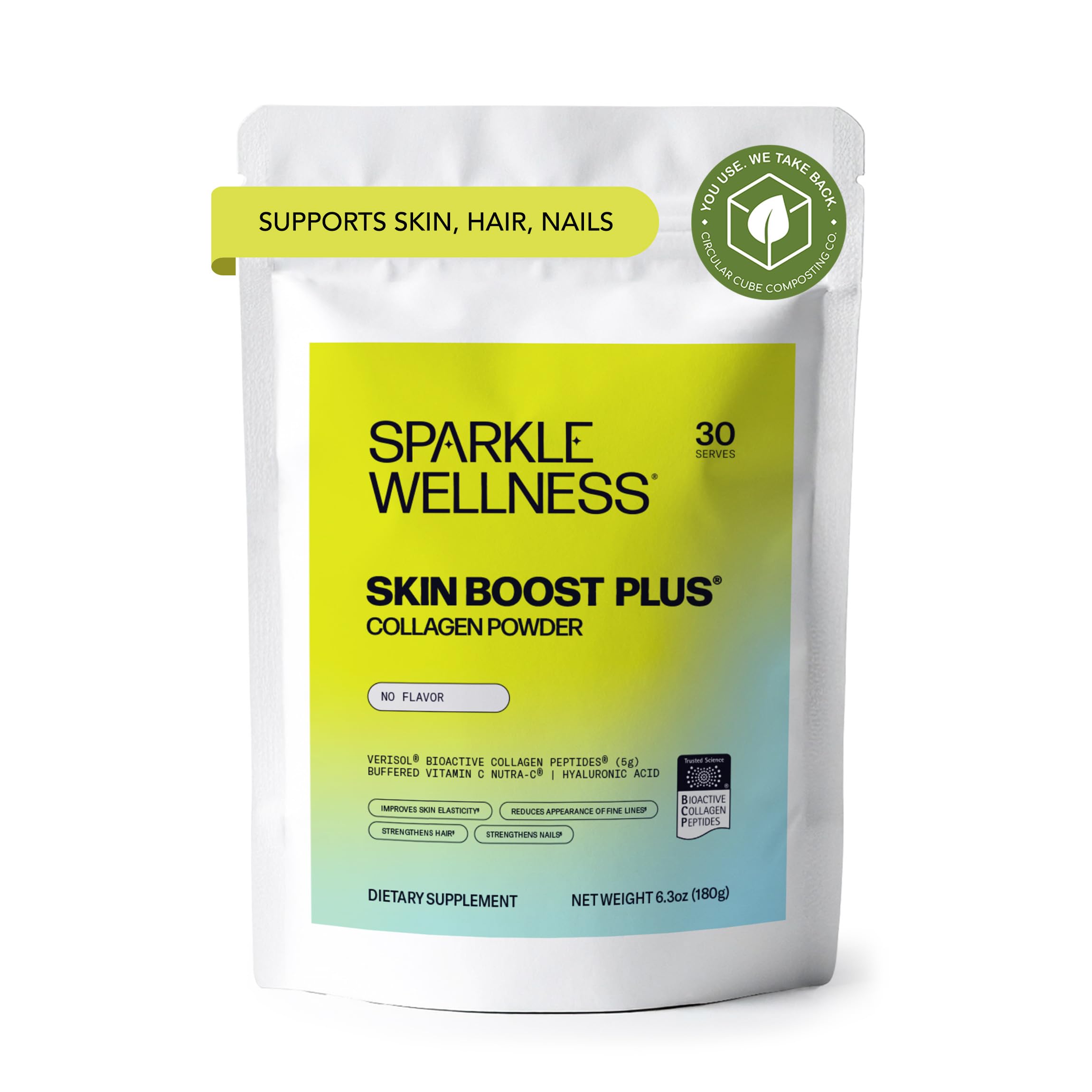 Sparkle Wellness Skin Boost Plus VERISOL Collagen Peptides (No Flavor) — Amazon image 19