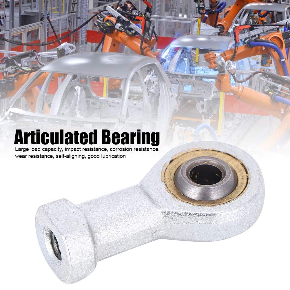 2pcs Sliding Bearing Rod, Self Lubricating Sliding Industrial Parts, SI5T Bearing Spherical Plain Includes Jam Nut, Right Hand Threaded Rod End Joint Bearing for Instrumentation, E