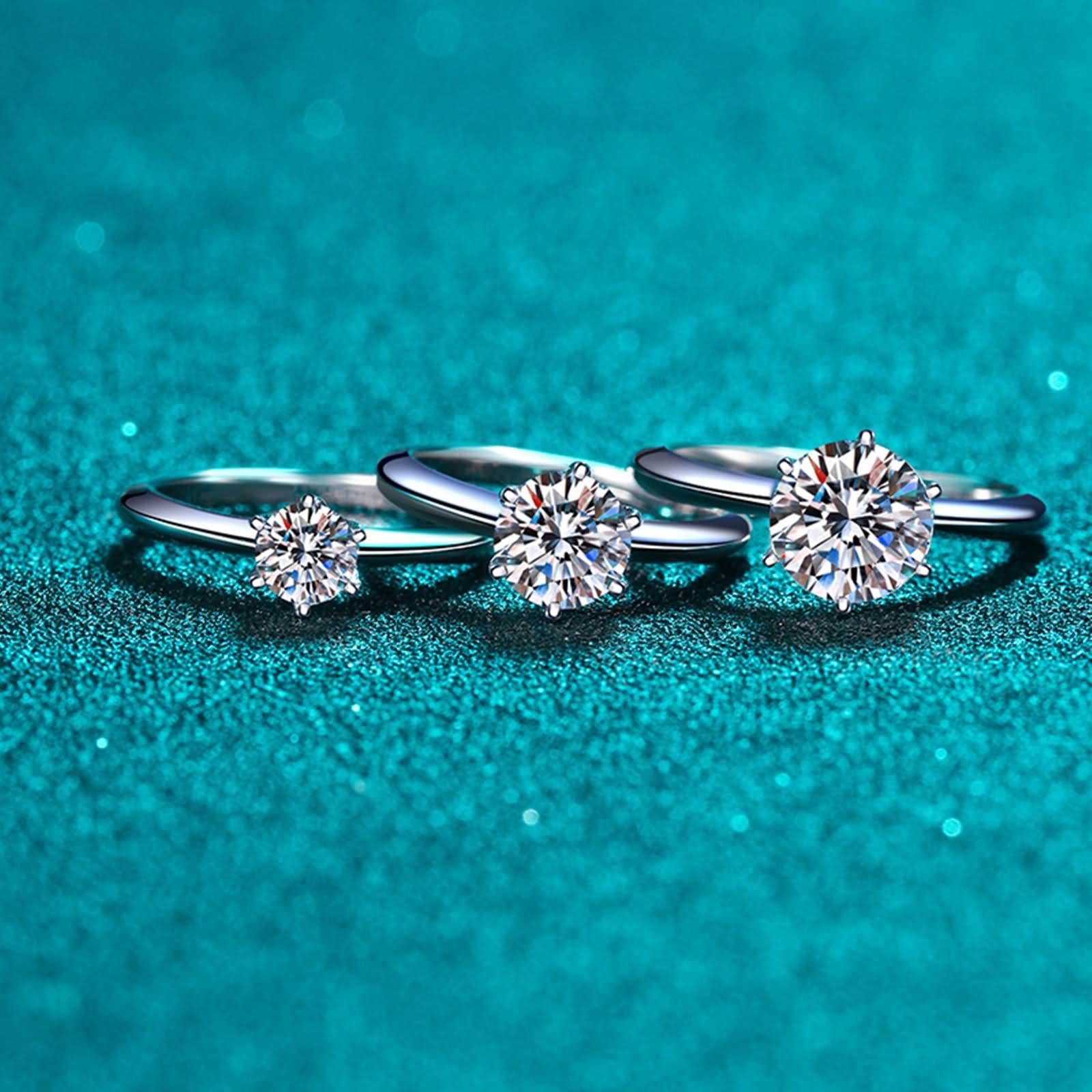 Anillo de compromiso gótico, anillo de oro blanco para mujer, redondo, de plata de ley, adecuado para cumpleaños y aniversario