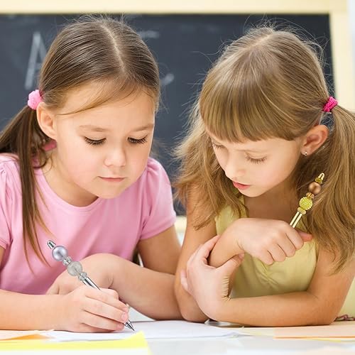 Miniatura 5 de Chivao 20 bolígrafos de metal con cuentas surtidas, colores surtidos con 40 repuestos, tinta negra para niños, mujeres, estudiantes, regalo,