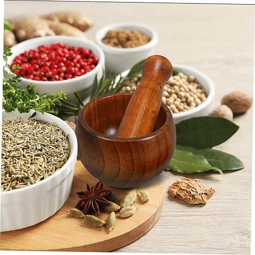 Miniatura 3 de DOITOOL 1 juego de triturador de ajo de madera de Galik