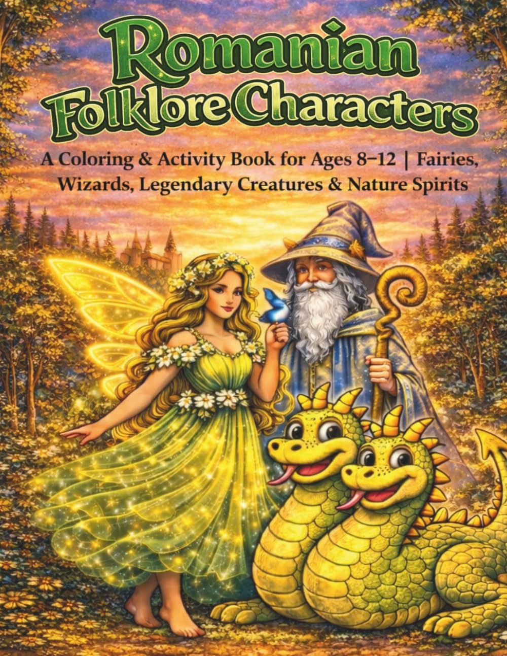 Romanian Folklore Characters: A Coloring & Activity Book for Ages 8–12 | Fairies, Wizards, Legendary Creatures & Nature Spirits