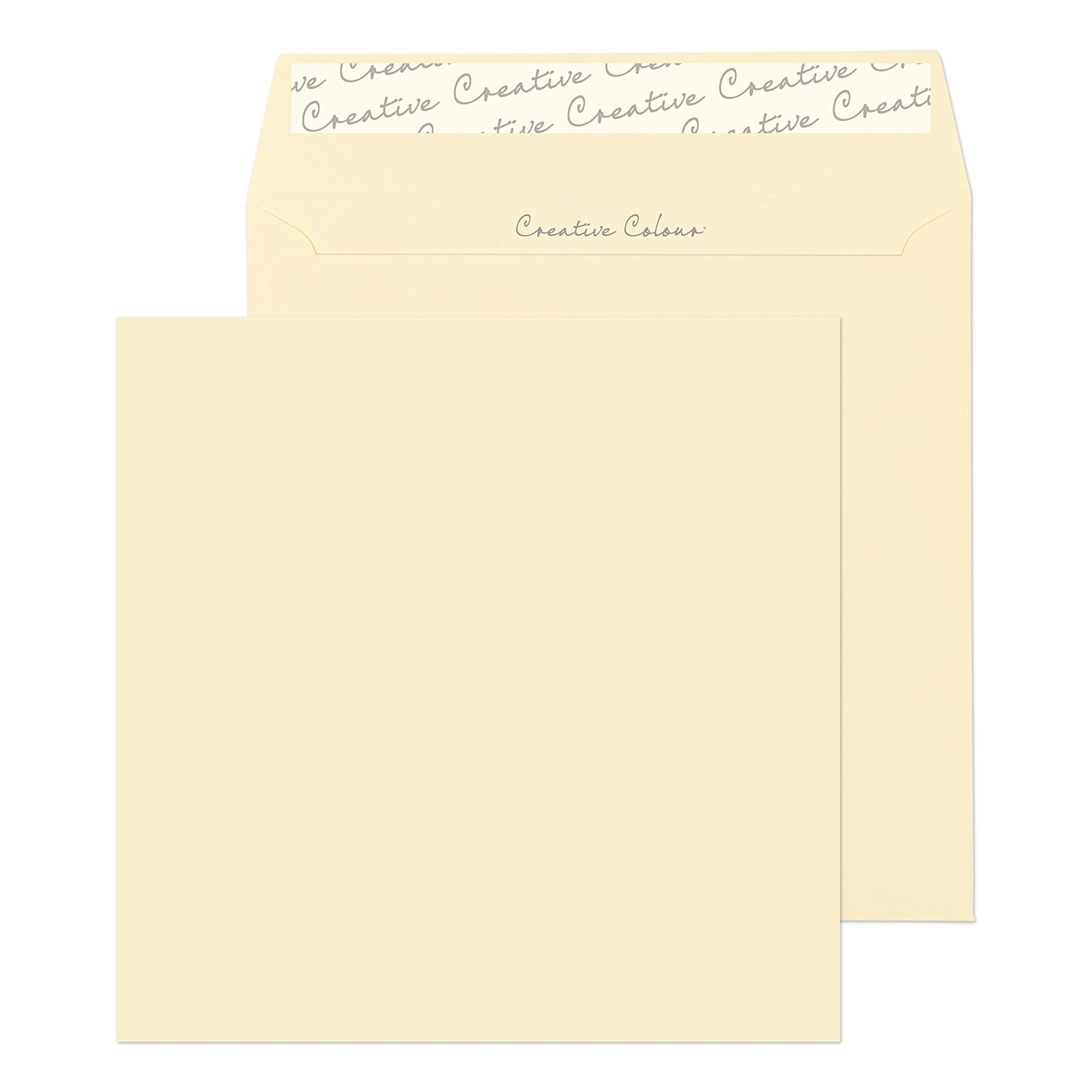 Blake Creative Colour - Coloured Cream Envelopes 155 x 155 mm - Pack of 500 - FSC Certified - 120GSM - Peel and Seal Cream Envelope - Invitation Envelopes/Card Making Supplies (753)
