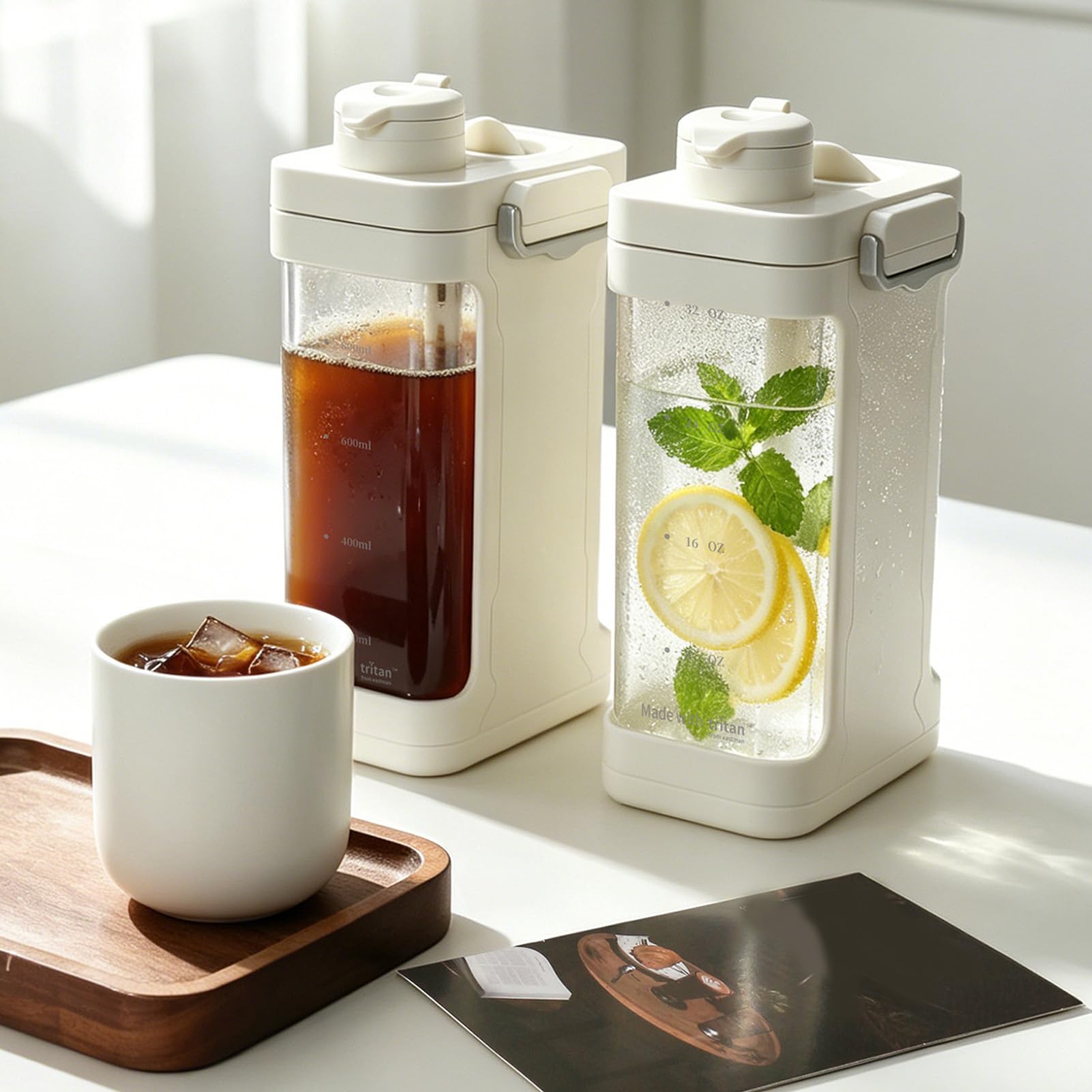 ASHATA 1000ML Cafetière à Froid avec Filtre pour Glacé