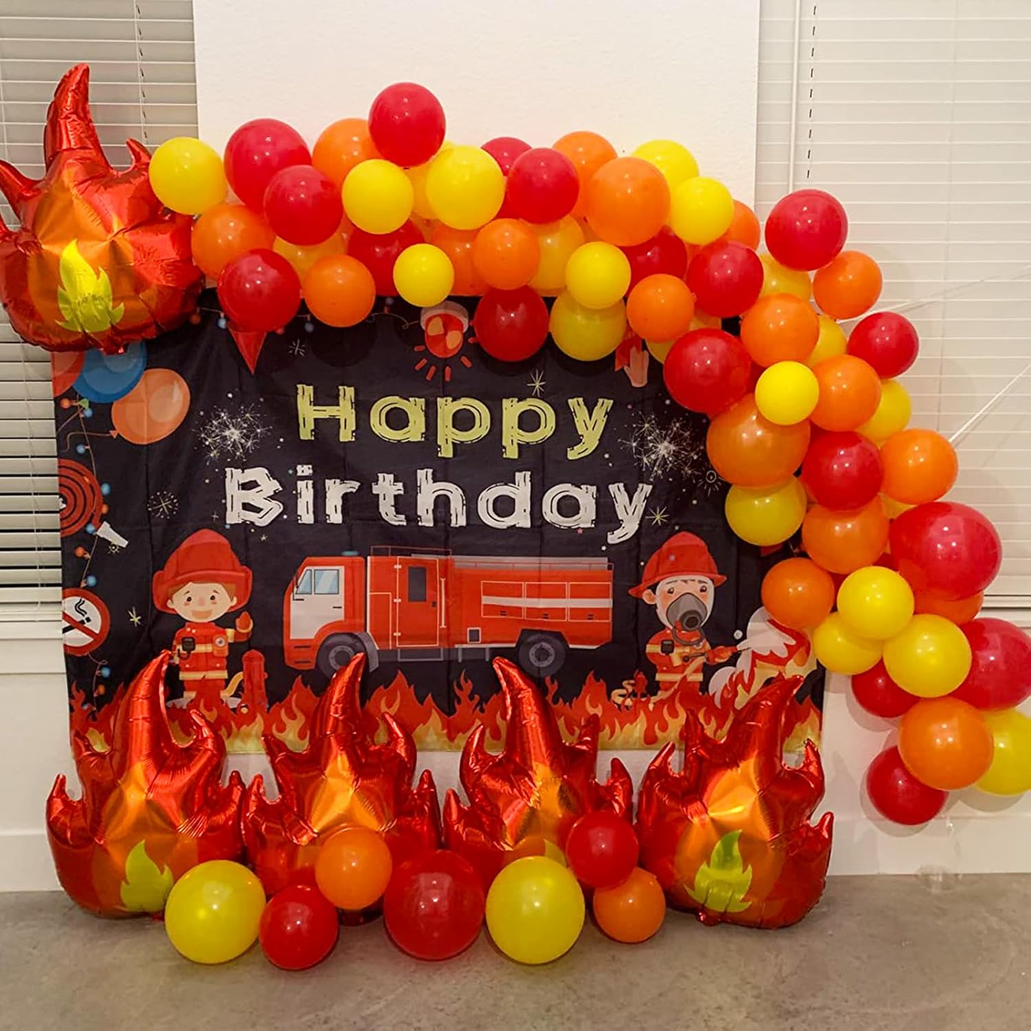 Gold Arch Backdrop Stand, Balloon Arch Red Yellow Orange, 6.6FT+5.5FT Backdrop Arch Stand Frame with Lights, 2 Set Round Top Balloon Party Arch Background for Birthday Baby Shower Graduation Decor