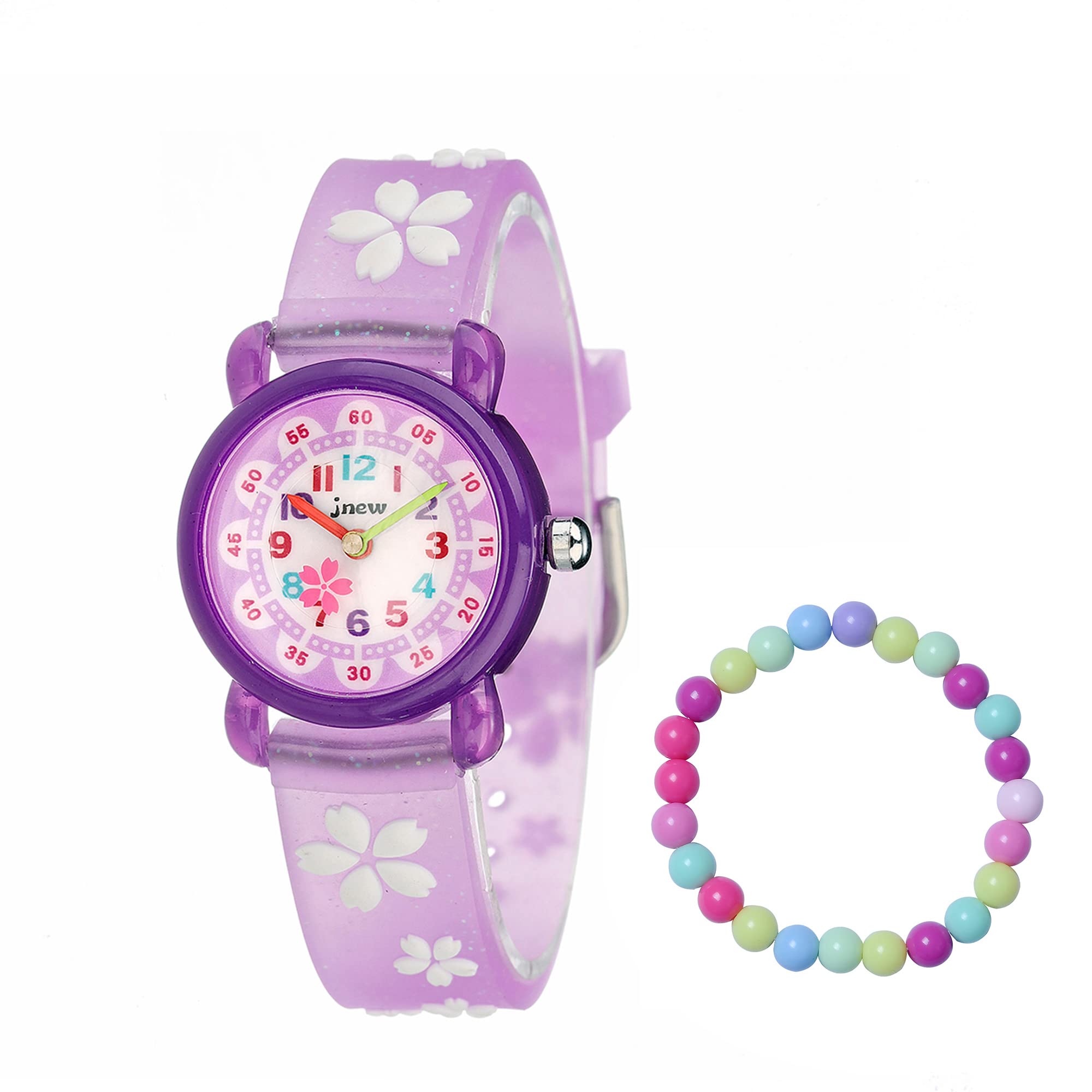 Kids Horloges, Polshorloge Meisjes van 3-10 jaar, Analoge Kwarts Kinderhorloge 3D Cartoon Kids Watch Siliconen Band Meisjeshorloge Girls Watch
