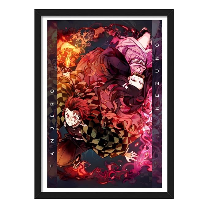 YourCanvas | Tanjiro & Nezuko | Demon Slayer Framed Poster | Anime ...