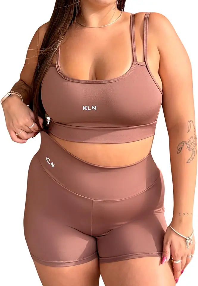 Conjunto Fitness Feminino Short Cintura Alta Top Alcinhas Sem Bojo Academia Zero Transparênica