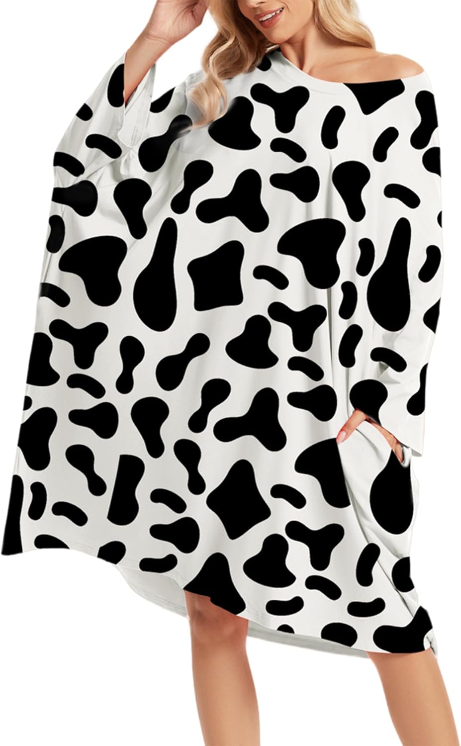 Plus Size Moo Moos for Women Oversized Sleep Shirts for Women Oversized Nightgown w...