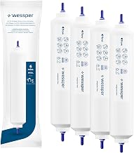 Wessper Kühlschrank Wasserfilter Ersatz für Samsung Side By Side, LG, AEG, HAIER, Whirpool, DA29-10105J, HAFEX/EXP, DA99-02131B, WSF-100, EF9603, USC-100, 4 Stück