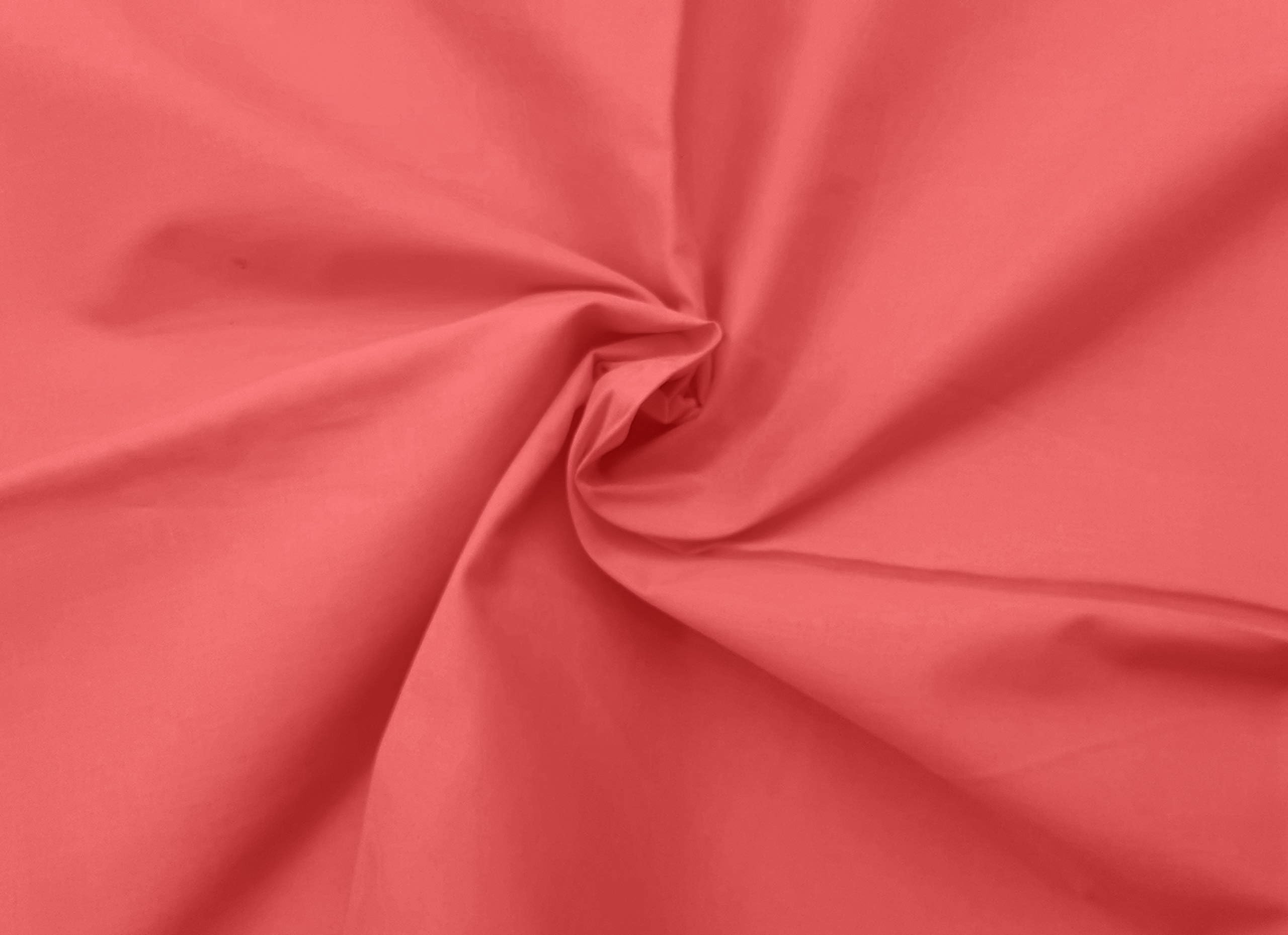 Plain Solid Cotton Lawn 3-Yards 44" inches Wide Cut Fabric Solid Dyed Material DIY Craft (108 x 44 inches, Peach 3y)