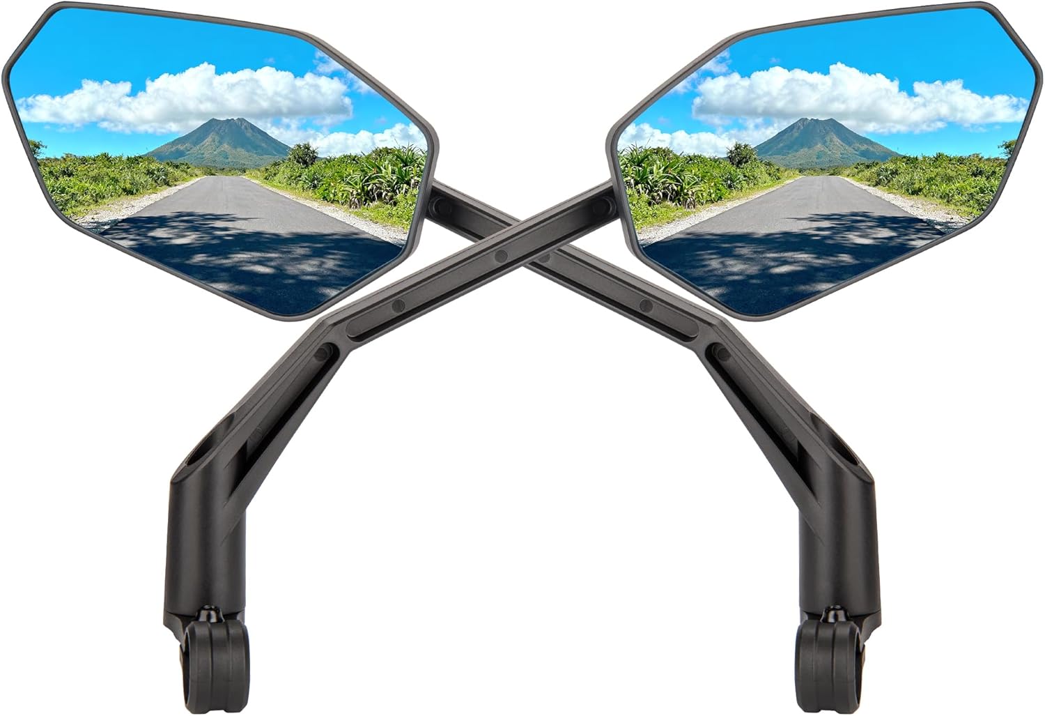Bike Mirror Handlebar Mount - E Bike Mirrors 360°Adjustable Anti-shake - Bicycle Rear View Mirror Compatible with Mountain Bikes, E-bikes, Scooter