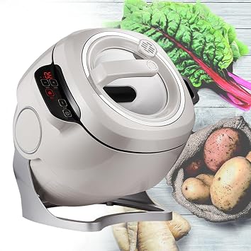 Multi-Function Stir-Fry Machine Cooker, Auto Cooking Wok Fried Rice Machine 360 Automatic Rotation, Drum Type Stir Frying Machine for Stir Frying,Stewing,Cooking
