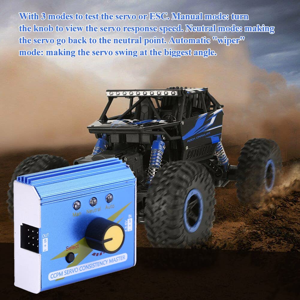 Servo Tester, Digital Consistency Motor Tester Metal Servo Controller For Rc Car Plane Boat Car Model Accessory