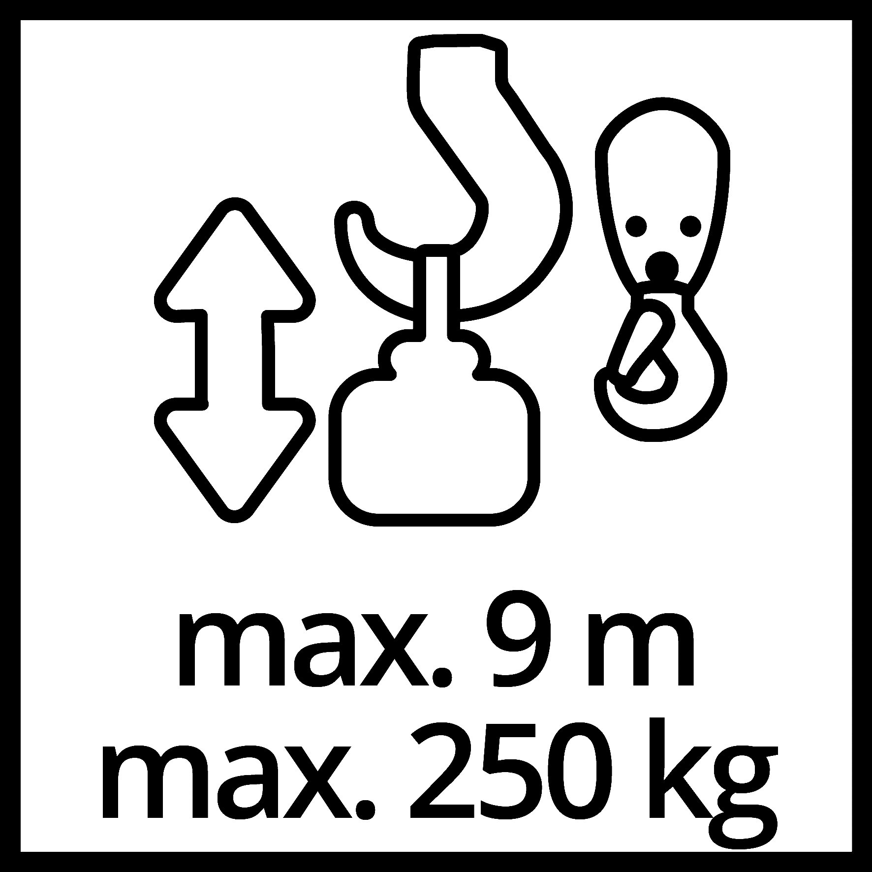 Einhell TC-EH 250-18 wciągarka elektryczna (230 V, 50 Hz, 500 W, nośność bez rolki prowadzącej 125 kg, nośność z rolką prowadzącą 250 kg, kabel 18 m)