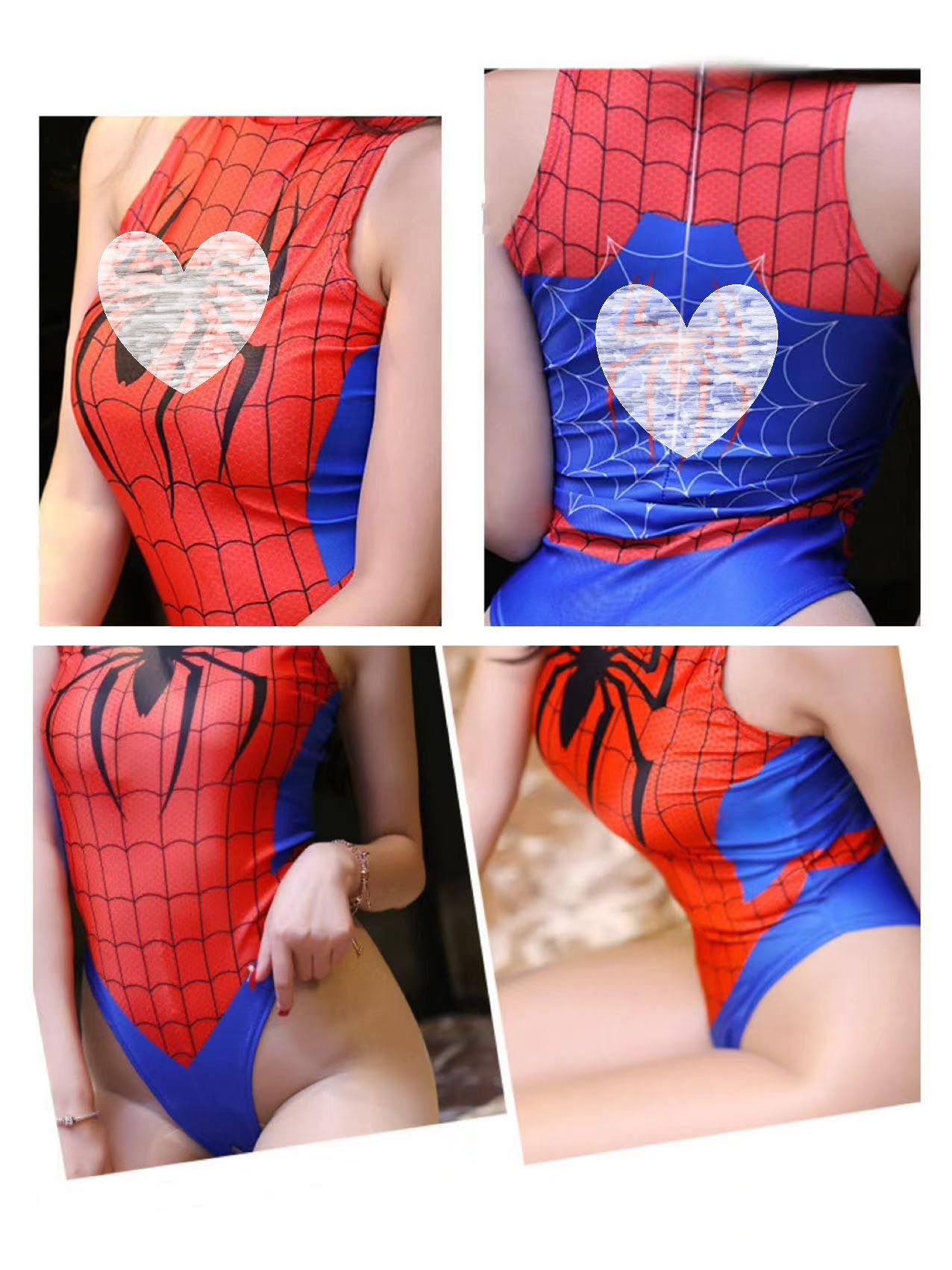 KOLFG Women's One-Piece High Waist Lingerie Superhero Anime Cosplay Costume Bodysuit Sexy Party Leotard