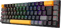 Teclado Mecânico Gamer Machenike K500-B68 RGB, Aluminio Hot-Swap, Switch Red, Preto, ABNT2 C/fio