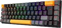 Teclado Mecânico Gamer Machenike K500-B68 RGB, Aluminio Hot-Swap, Switch Red, Preto, ABNT2 C/fio
