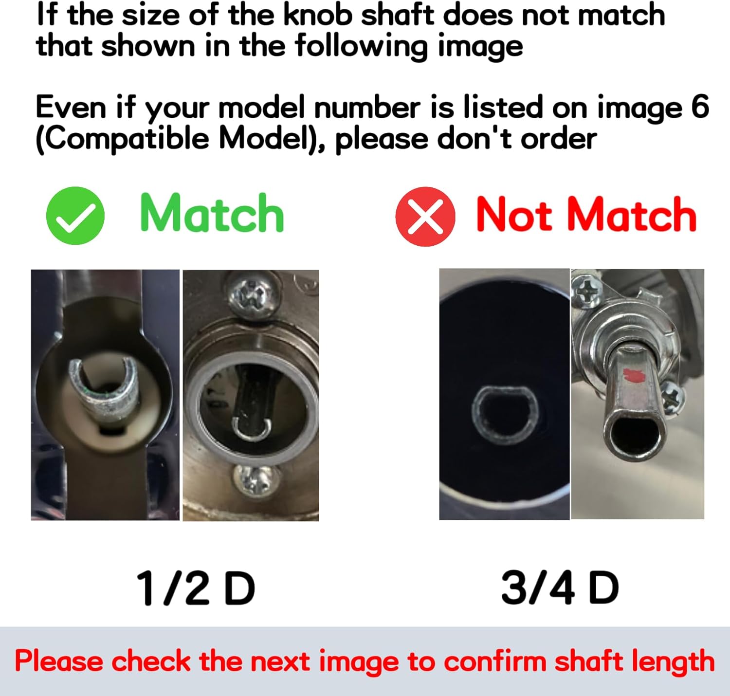 Sieri WFG525S0JS0 WFG525S0JS1 WFG525S0JS2 WFG525S0JV0 WFG525S0JV1 WFG525S0JV2 WFG525S0JZ0 WFG525S0JZ1 WFG525S0JZ2 for Whirlpool Gas Stove Replacement Knobs W11023142.Check Fig 3 to Confirm 1/2D Shaft