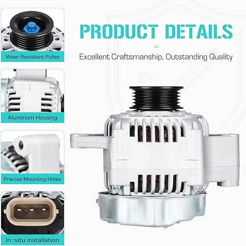 Miniatura 2 de Nuevo alternador para Suzuki 1.8L Sidekick 1996 1997 1998, apto para Esteem 1999 2000 2001 2002, 31400-77E20 111779 101211-0550 101211-0550 34 ES