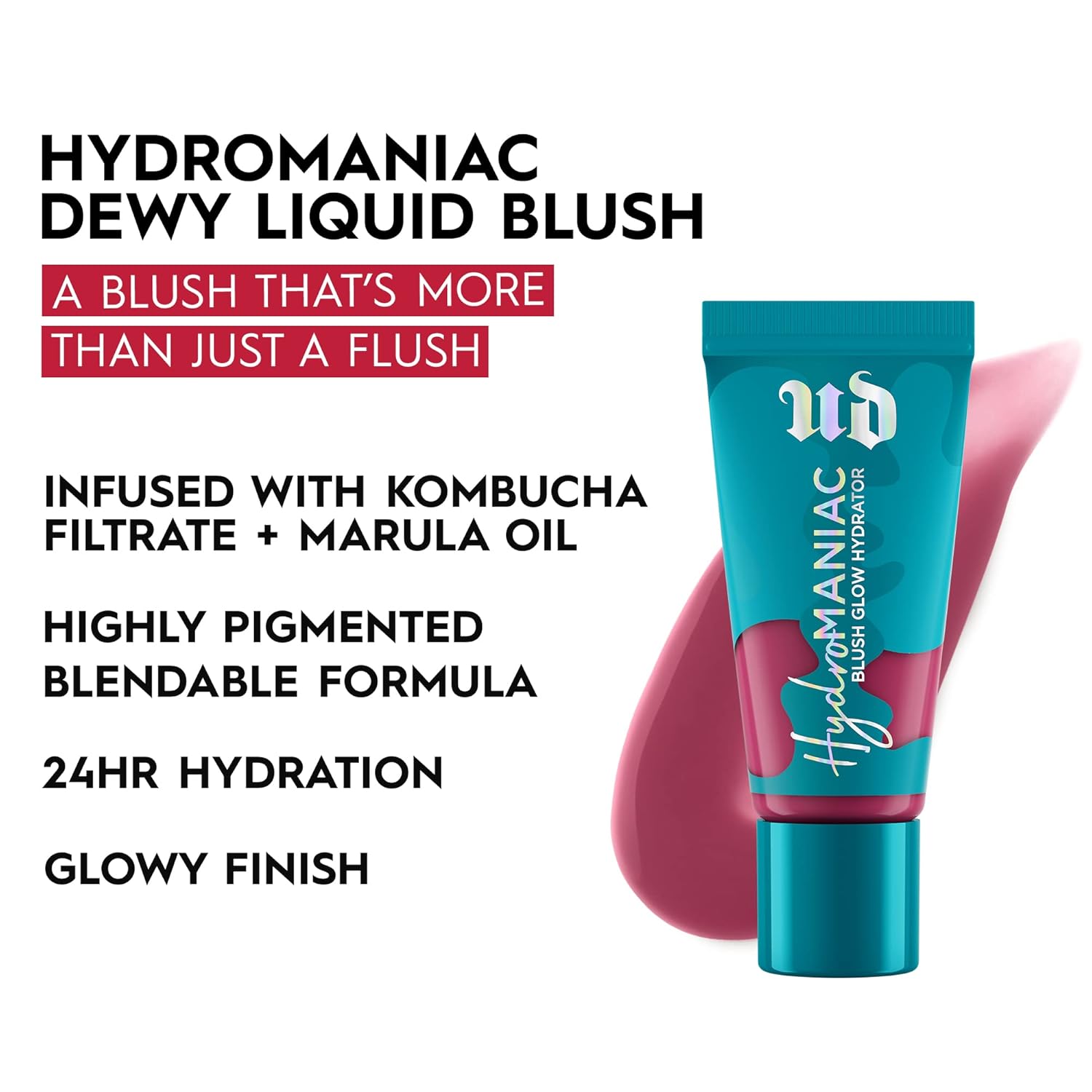 Urban Decay Hydromaniac Dewy Liquid Blush, Long-Lasting & Buildable Plumping Cheek Tint with 24HR Hydration, Kombucha Filtrate and Marula Oil, All Skin Types, Vegan - 0.5 fl oz - Image 2