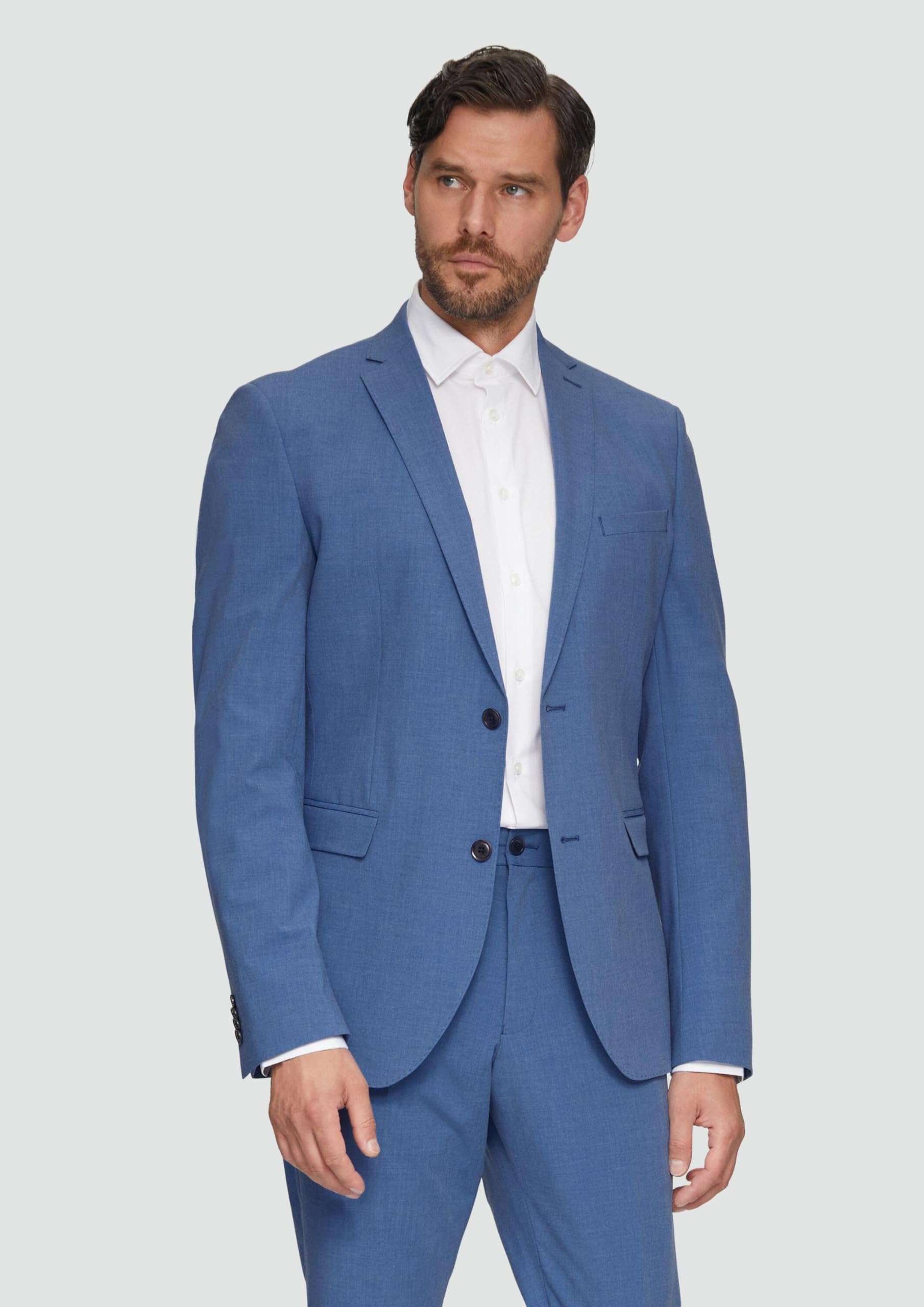 s.Oliver Herren Indoor-Sakko – Slim Fit, Superstretch, Woll-Optik