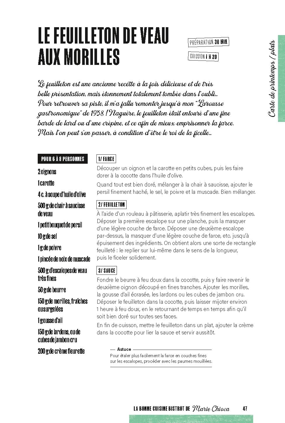 La bonne cuisine bistrot de Marie Chioca: 75 recettes traditionnelles, bio et de saison
