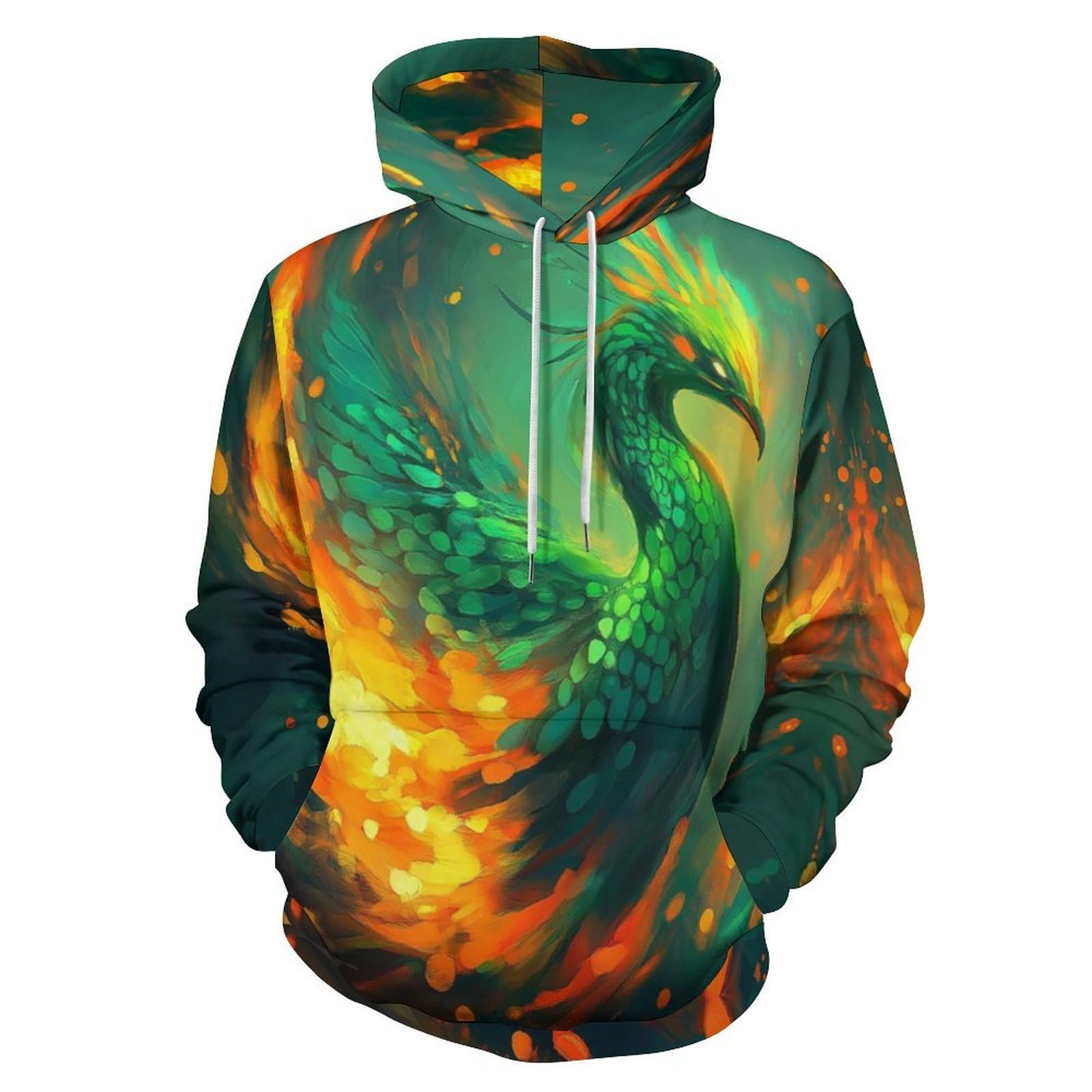 Pull Phénix imprimé 3D sweat à capuche pour vos sorties et soirées chill - 8