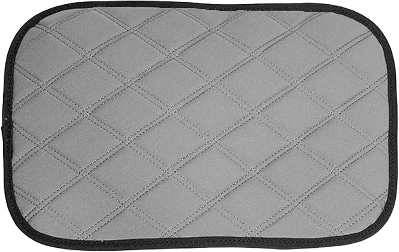 Almofada para console central FH Group Neosupreme cinza com padrão diamante – Capa protetora resistente à água para apoio de braço – 20,32 x 33,02 cm