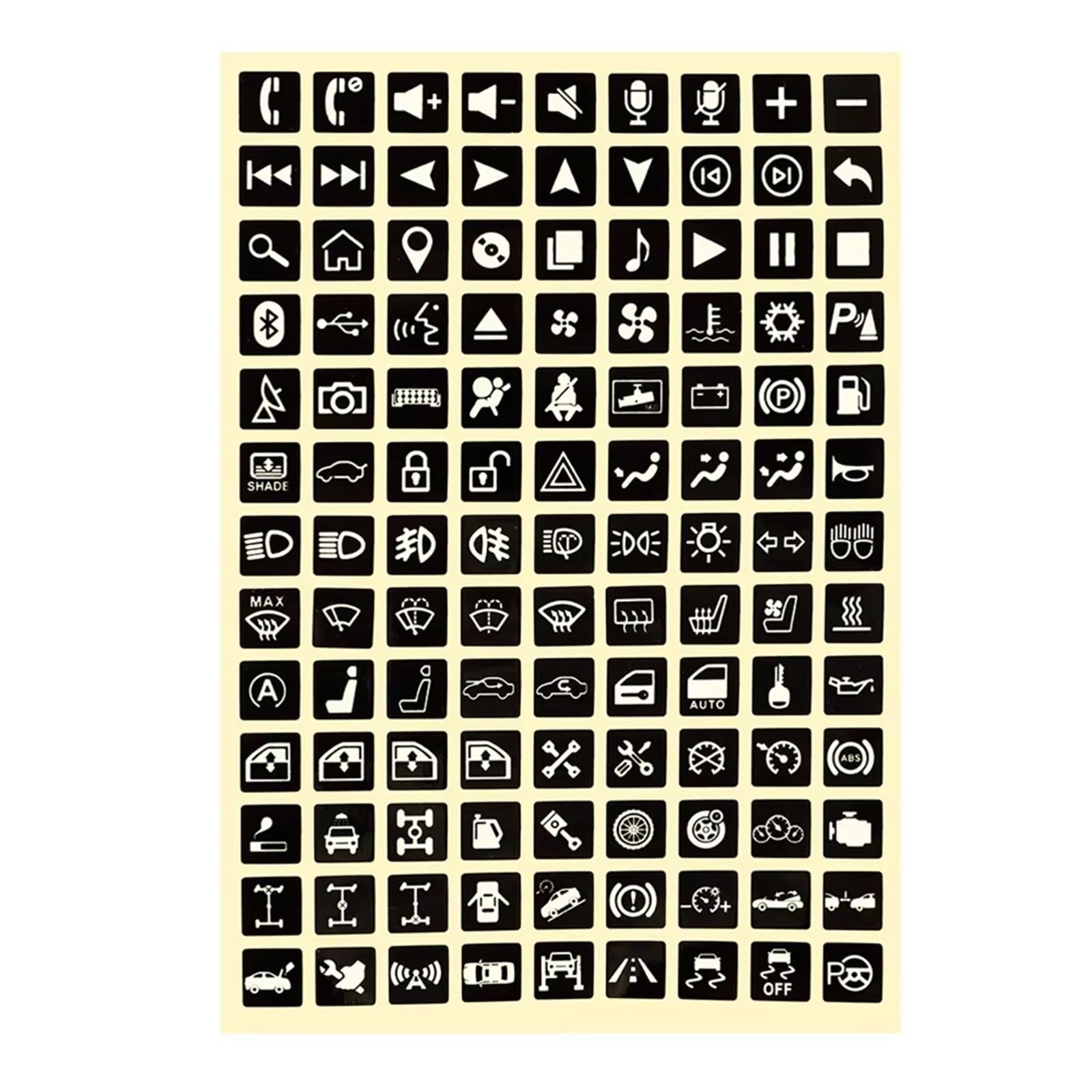 car Switch Stickers Button Stickers Car Luminous Sticker Car Light Stickers Switch Relay Decoration Rocker Switch Label Circuit Panel Decals