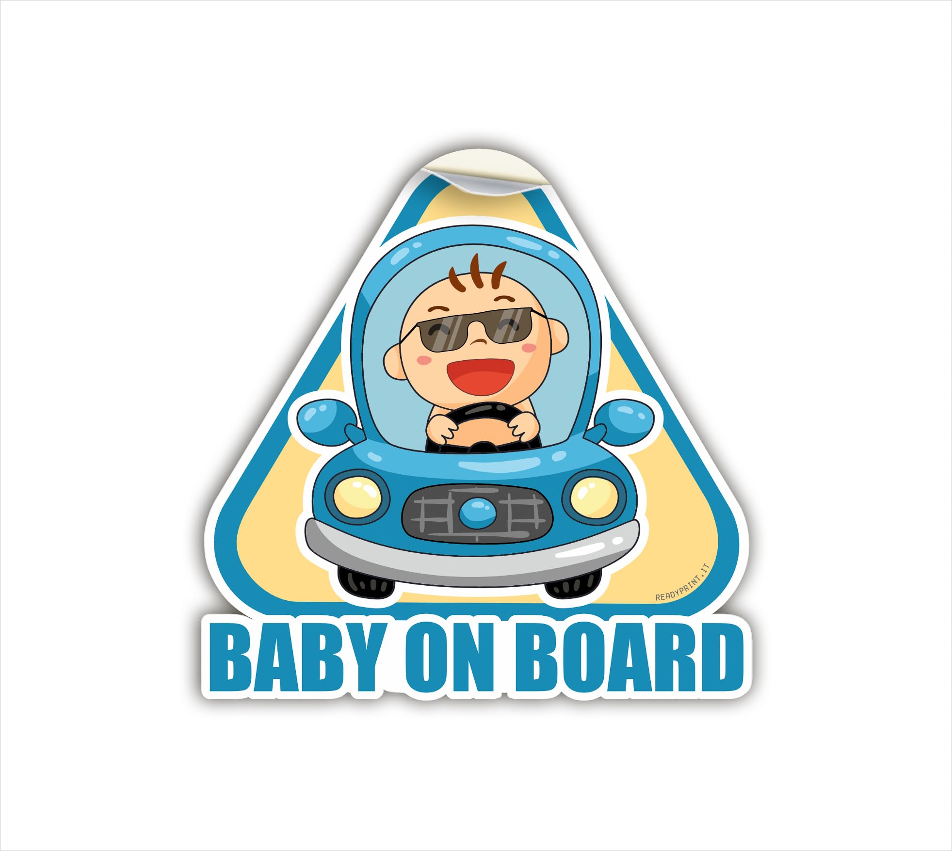 Leniutor 2PCS Baby On Board Sticker per auto, Baby On Board Sign con ventose PVC Car Decal bambini a bordo segnale di avvertimento di sicurezza per finestre auto (pinguino